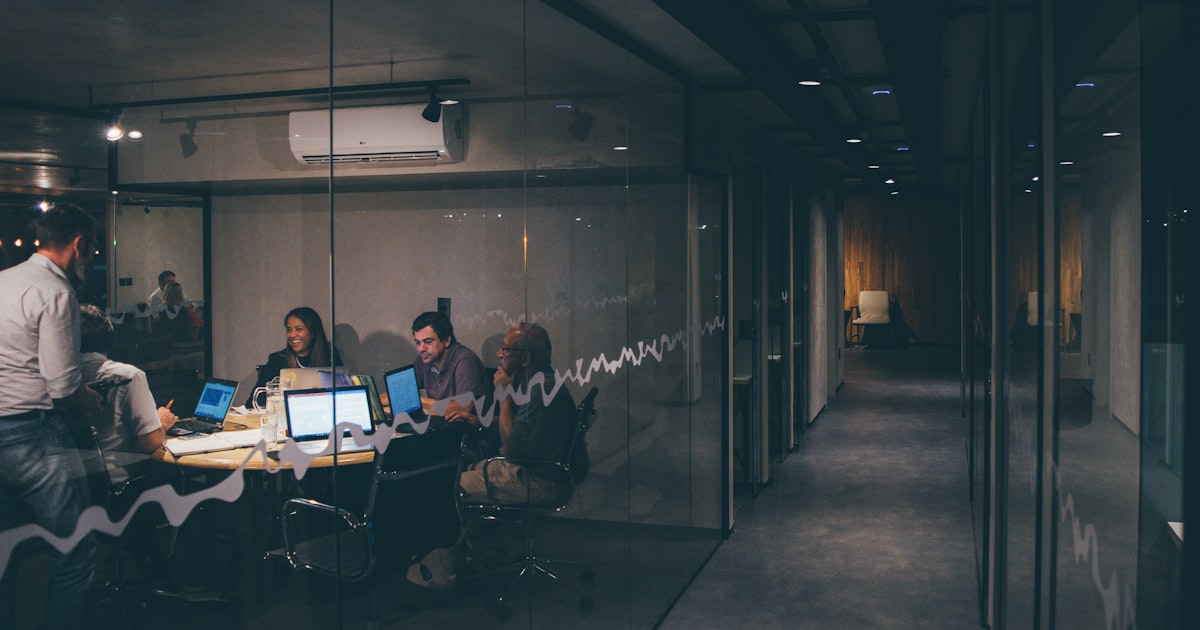 group of people having a meeting