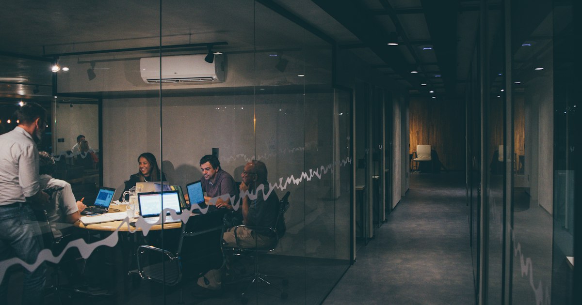 group of people having a meeting